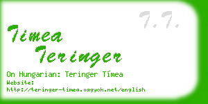 timea teringer business card